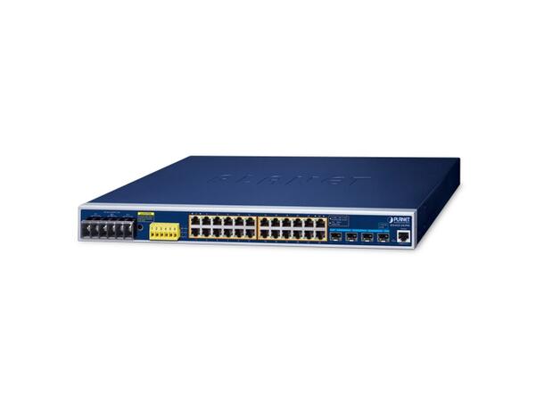 Planet Industri Switch 24-p PoE++ L3 24p, 802.3bt PoE, +4P 10G SFP 