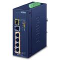 Planet Switch 5-p Gigabit PoE+ 1xSFP Layer2 Industri IP40 DIN RPS B120W