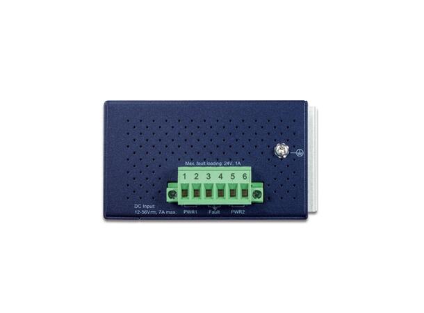 Planet Switch 5-p Gigabit PoE+ 1xSFP Layer2 Industri IP40 DIN RPS B120W 