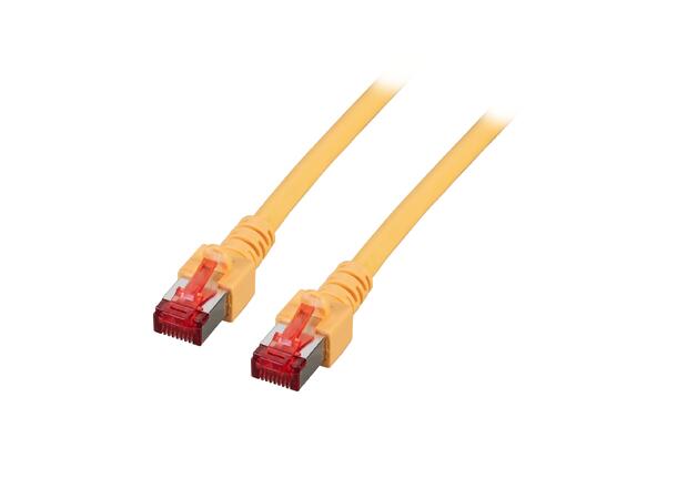 SFTP Patch Cat.6 - 15 m Gul LSZH Nettverkskabel 250MHz 27AWG PiMF 
