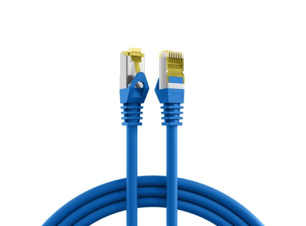 SFTP Patch Cat.7/6A - 10 m BlåLSZH 600MHz 26/27AWG PiMF Halogenfri Snagless 