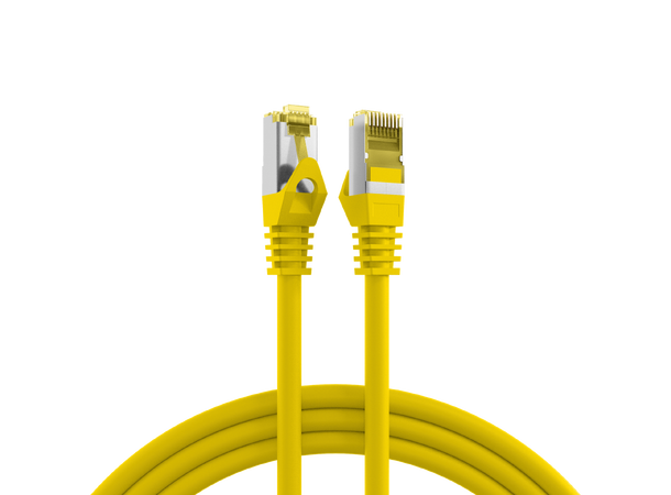 SFTP Patch Cat.7/6A - 15 m Gul LSZH 600MHz 26/27AWG PiMF Halogenfri Snagless 