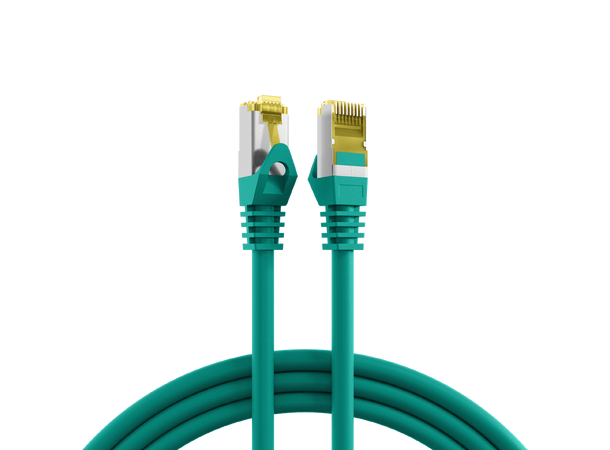 SFTP Patch Cat.7/6A -  7,5 m Grønn LSZH 600MHz 26/27AWG PiMF Halogenfri Snagless 