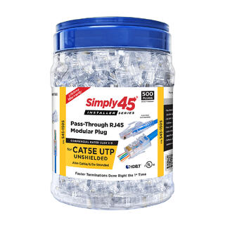 Simply45 - RJ45 - CAT 5e UTP Pass Through - 24AWG  - 500 stk
