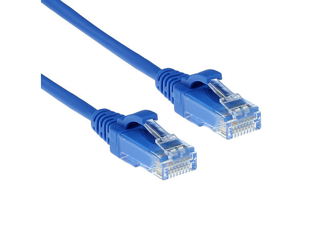 UTP Patch Cat.6 -  10 m Blå LSZH Slim 250MHz 28AWG Halogenfri Snagless 