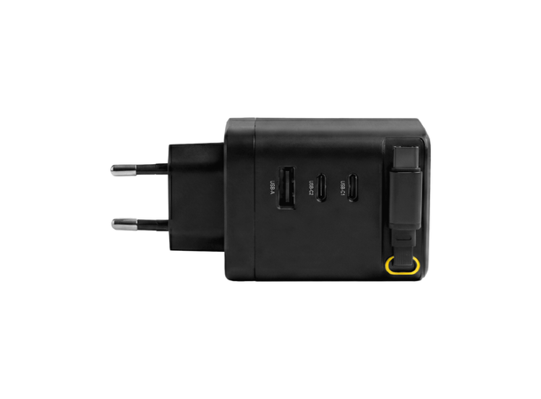 EFB USB-C Lader 100W 0,7 m 2xUSB-C - USB A - Uttrekkbar 