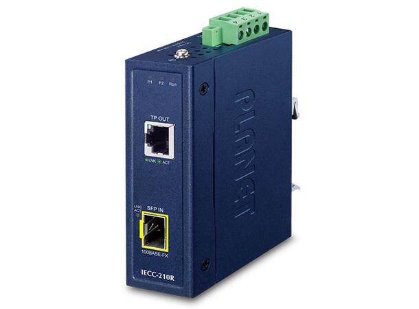 Planet Industri EtherCAT Mediakonverter Fiber > Kobber  IP30 DIN -40 - 75C 