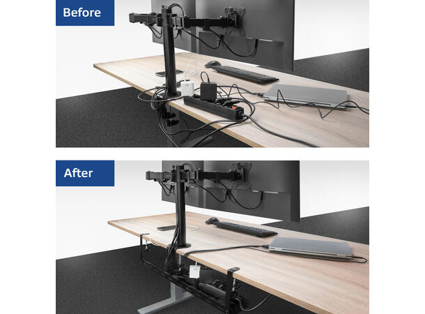 ACT Kabelhylle justerbar med klemmefeste Bredde 43-72 cm 