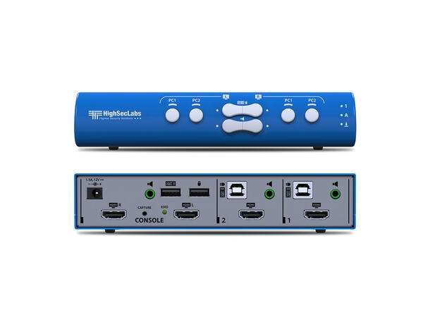 HighSecLabs Secure Mini-Matrix KVM 2p 2p HDMI ->2p HDMI UHD 4K 
