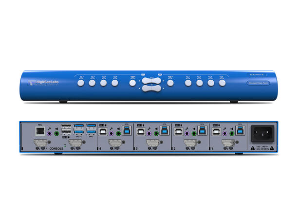 HighSecLabs Office Mini-Matrix KVM 4p 4p-> 2p HDMI Video sUSB 3.0 UHD 4K60 