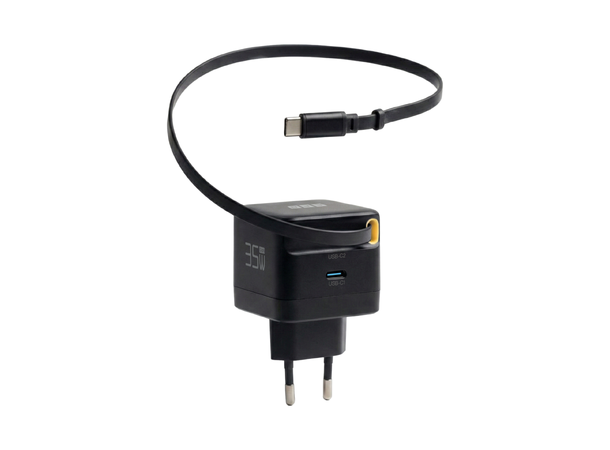 EFB USB-C Lader 35W 0,7 m Uttrekkbar 