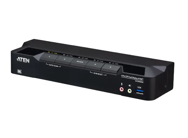 Aten KVM Switch 4-Port DP USB3 8K DisplayPort USB3 Audio 4xKabel 